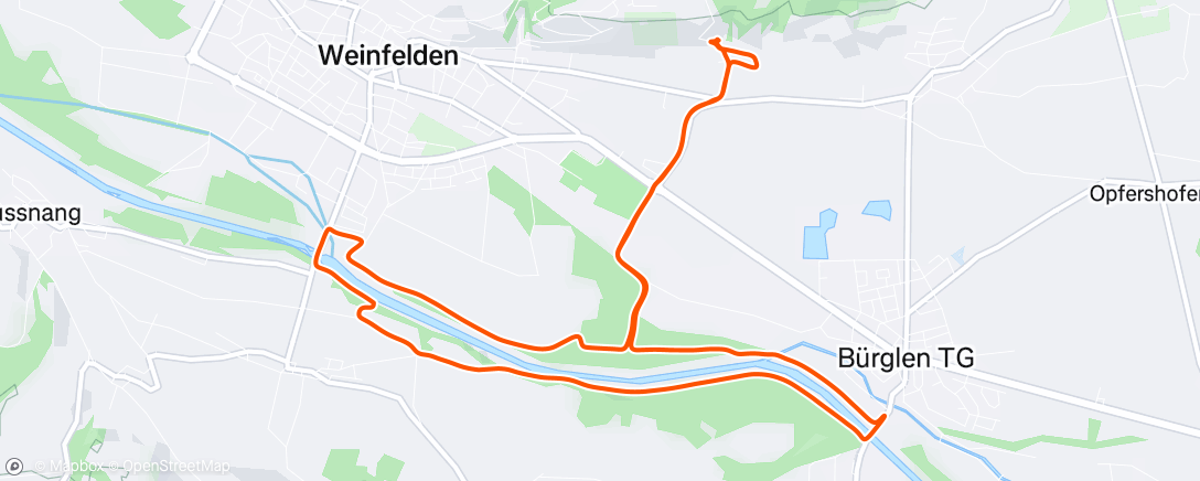 Map of the activity, Lauf am Morgen