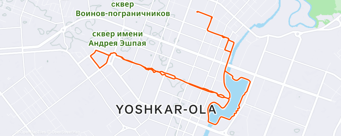 Map of the activity, Утренний забег