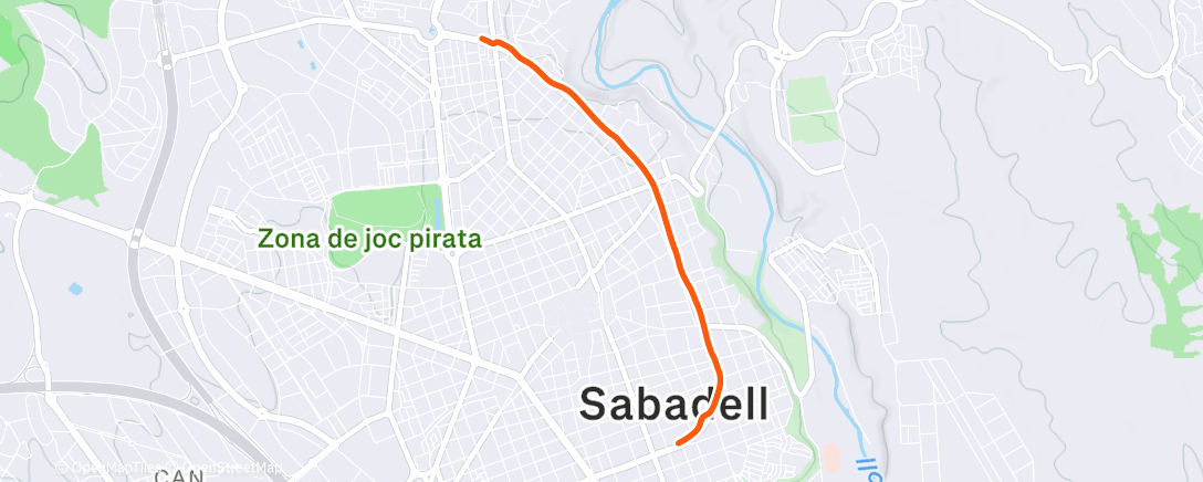 Map of the activity, Lunch Run