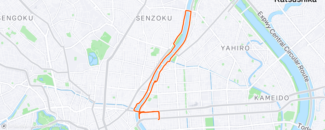 Map of the activity, 朝のランニング