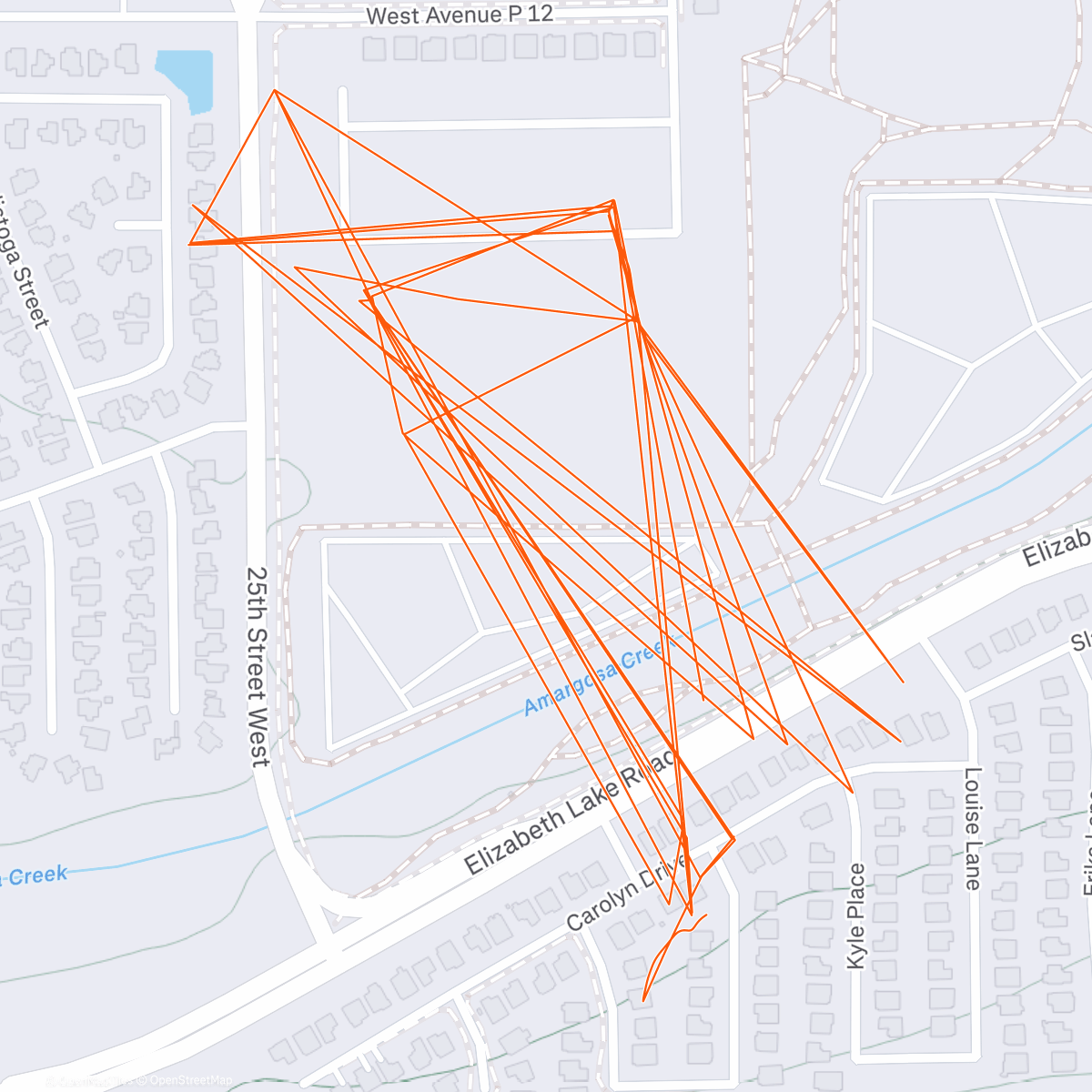 Карта физической активности (Strava still not working.  4.2 miles with dogs)