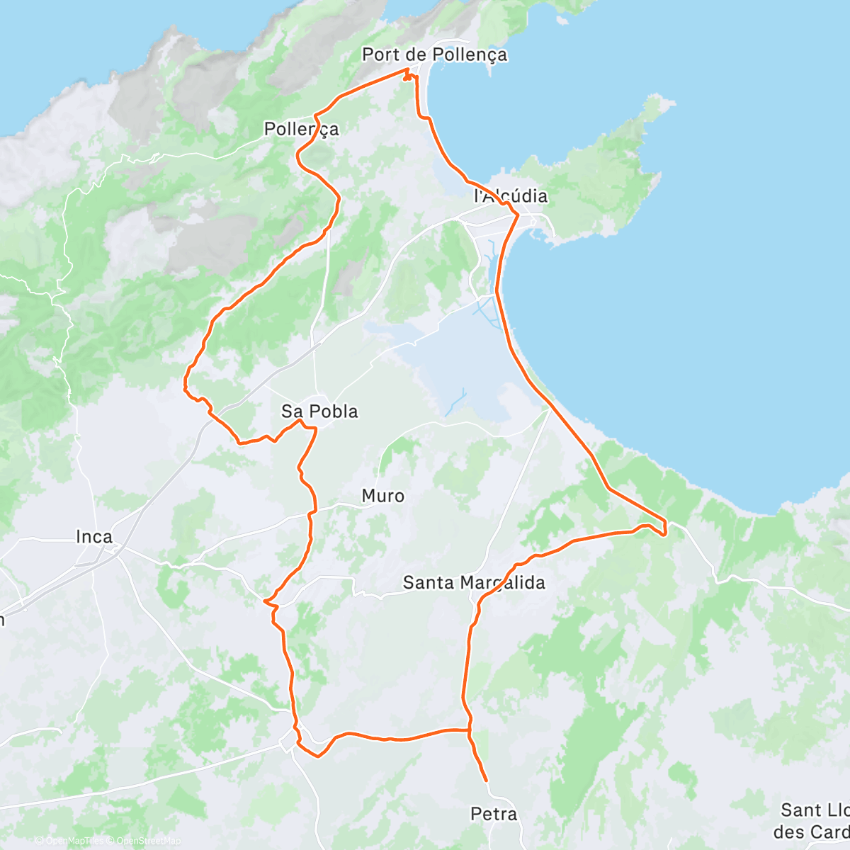 Map of the activity, Fahrt am Nachmittag