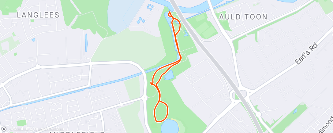 Map of the activity, Walk/Run with B