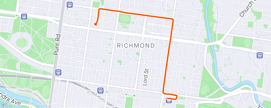 Map of the activity, Morning Ride to work
