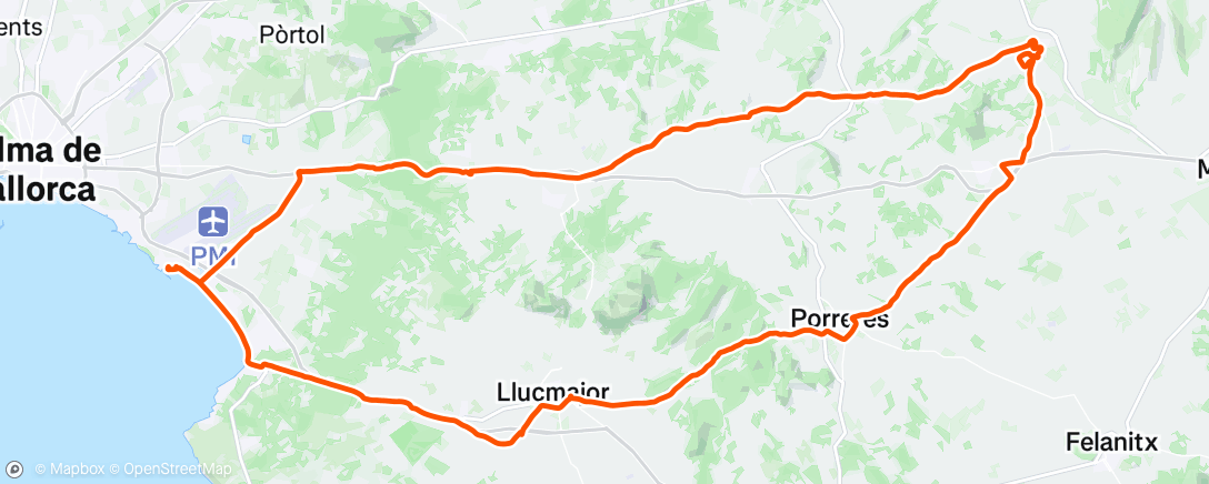 Map of the activity, Morning Ride