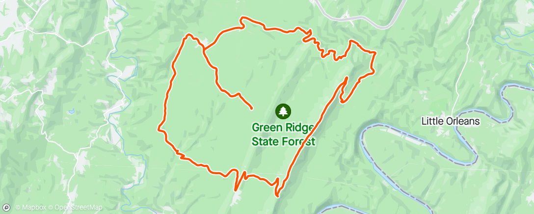 Map of the activity, Green Ridge Intro