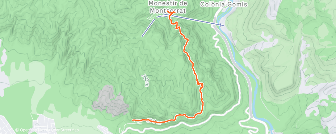 Map of the activity, Caminata de mañana