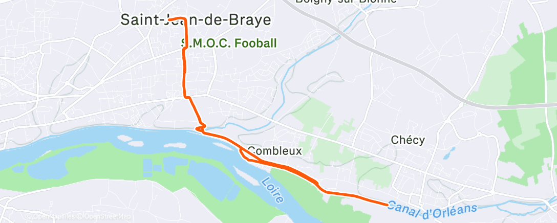 Map of the activity, Footing de Noël avec quelques accels