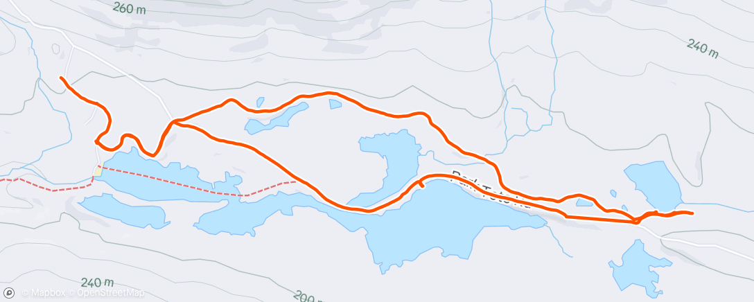 Map of the activity, Afternoon Run