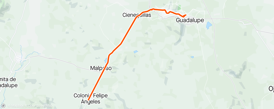 Map of the activity, Preparando la bici para GF Zapopan y LÉTAPE CdeM.