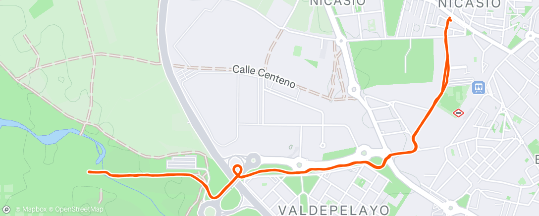 Map of the activity, Rodaje suave