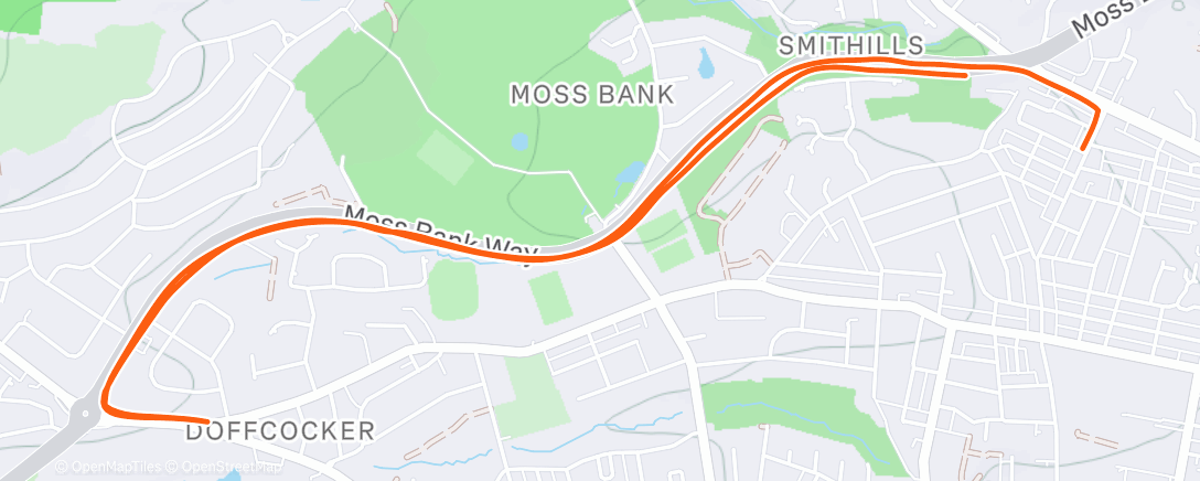 Map of the activity, Evening Run