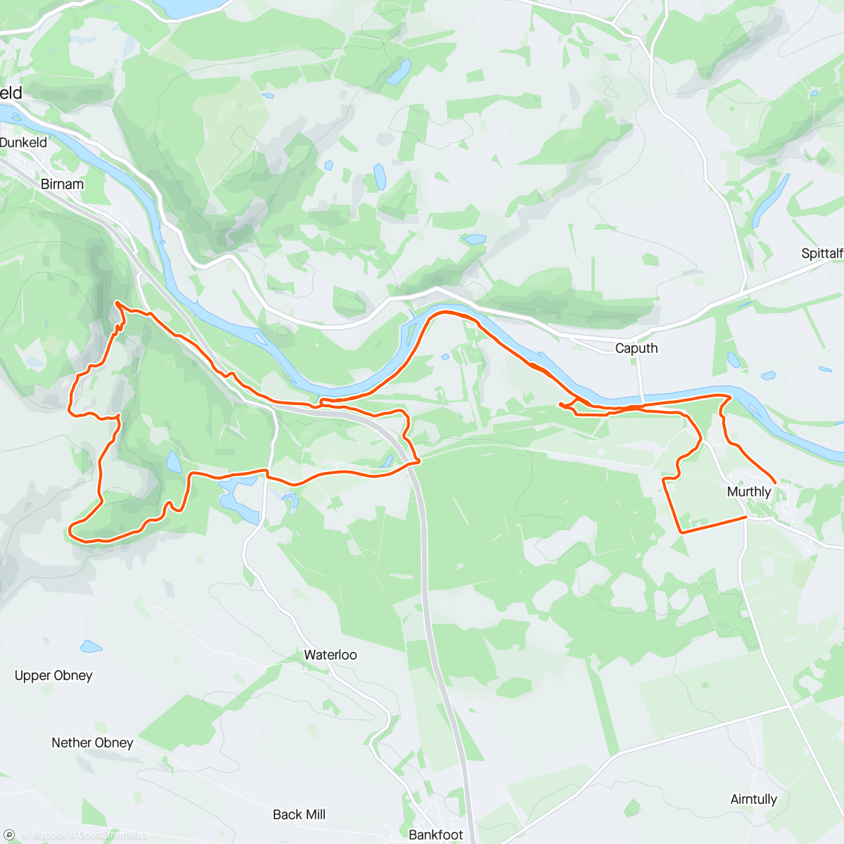 Map of the activity, Another evening pedal