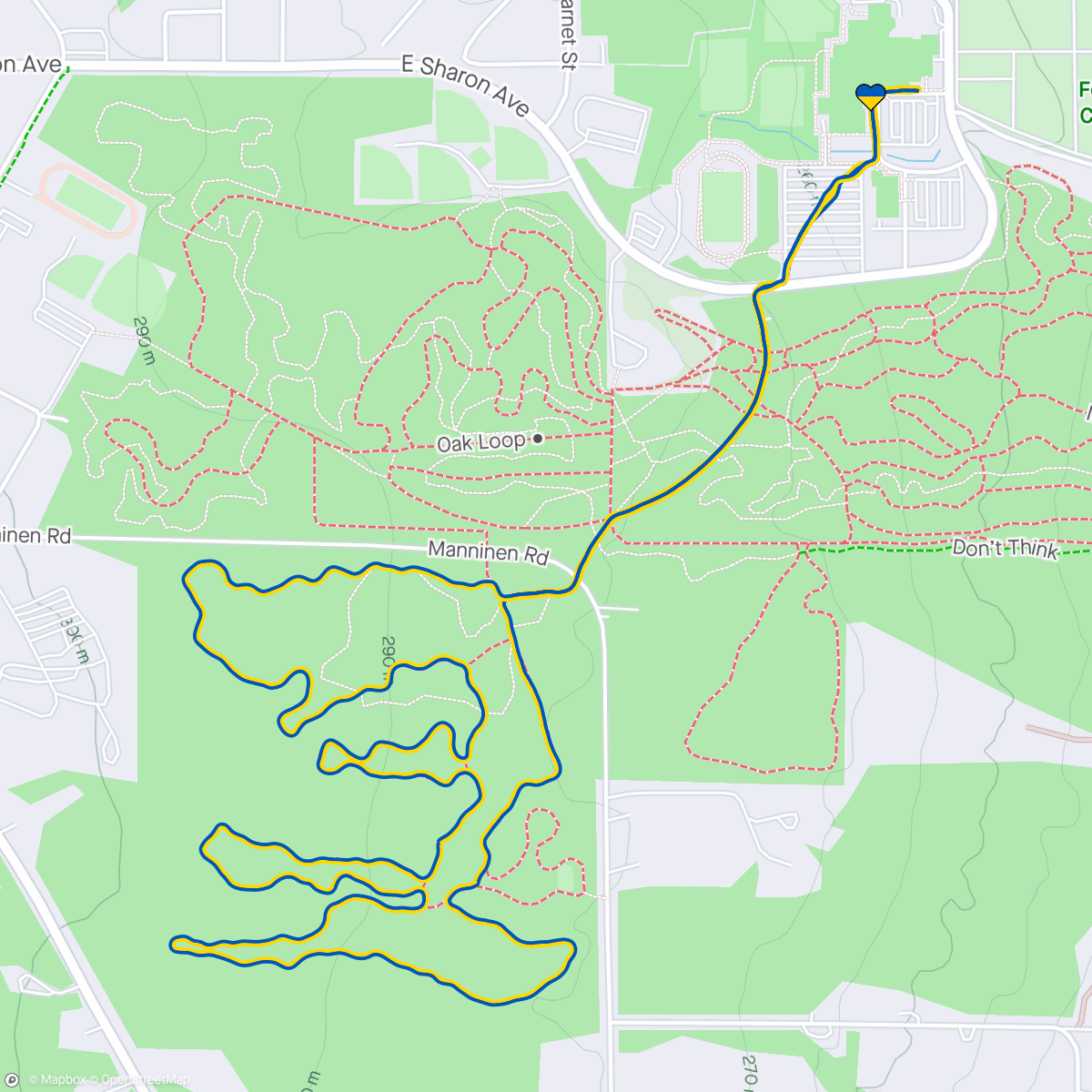 Map of the activity, Keweenaw Running Group