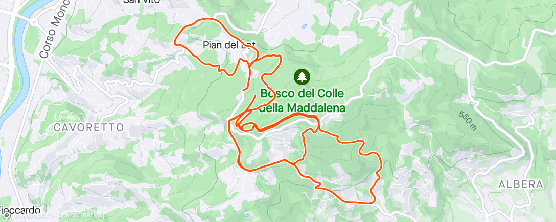 Map of the activity, Collina to break con marcy