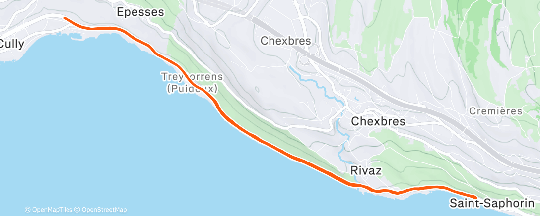 Map of the activity, Morning Run