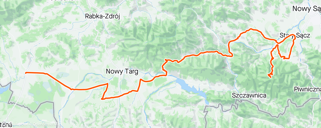 Map of the activity, Małopolski Wyścig Górski - Stage 3