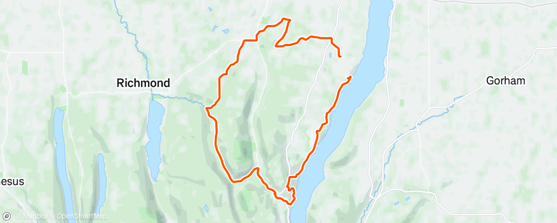 Map of the activity, hot and hilly…and pretty