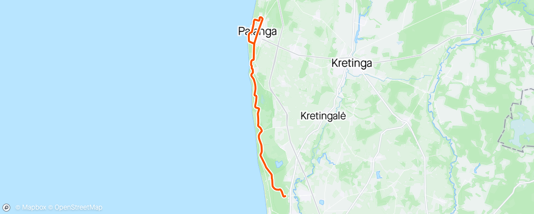 Map of the activity, Vanagupe and back