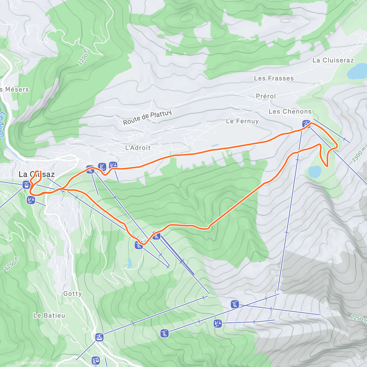 Map of the activity, Bélier blanc 10 km 🐏