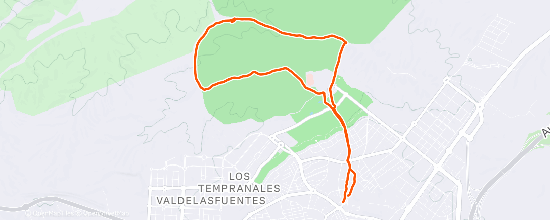 Map of the activity, Carrera a la hora del almuerzo
