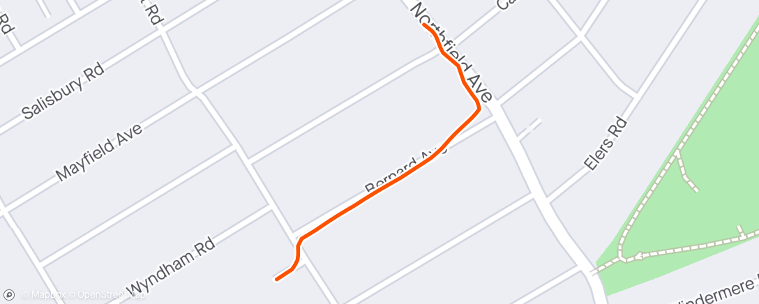 Map of the activity, Morning Walk