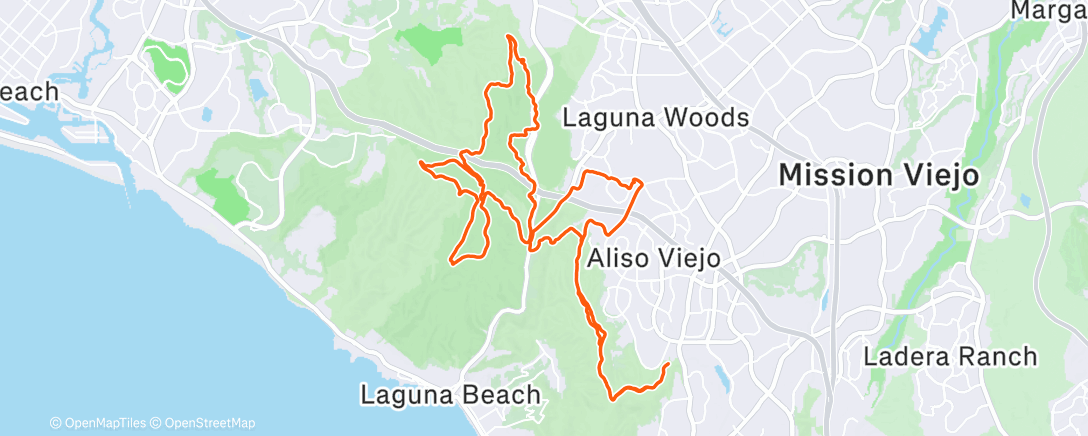 Map of the activity, Aliso ➡️ Laguna 🔄