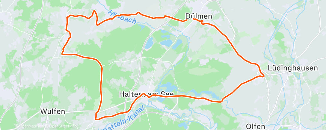 Map of the activity, Mittagsradfahrt GA2
