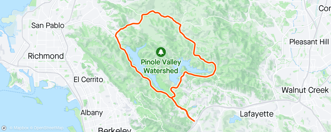 Map of the activity, Berkeley Hills