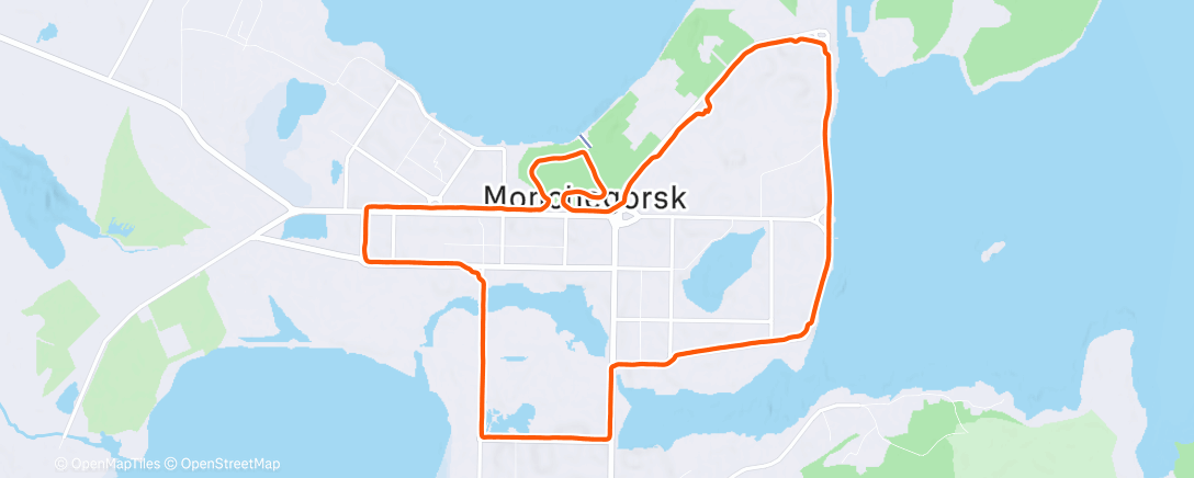 Map of the activity, Вечерний забег