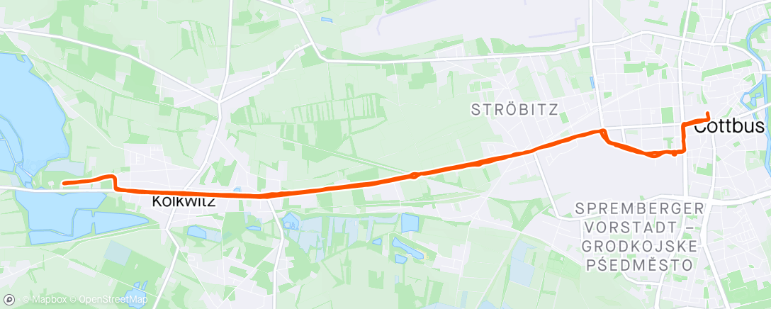 Map of the activity, Cottbus Rundfahrt
