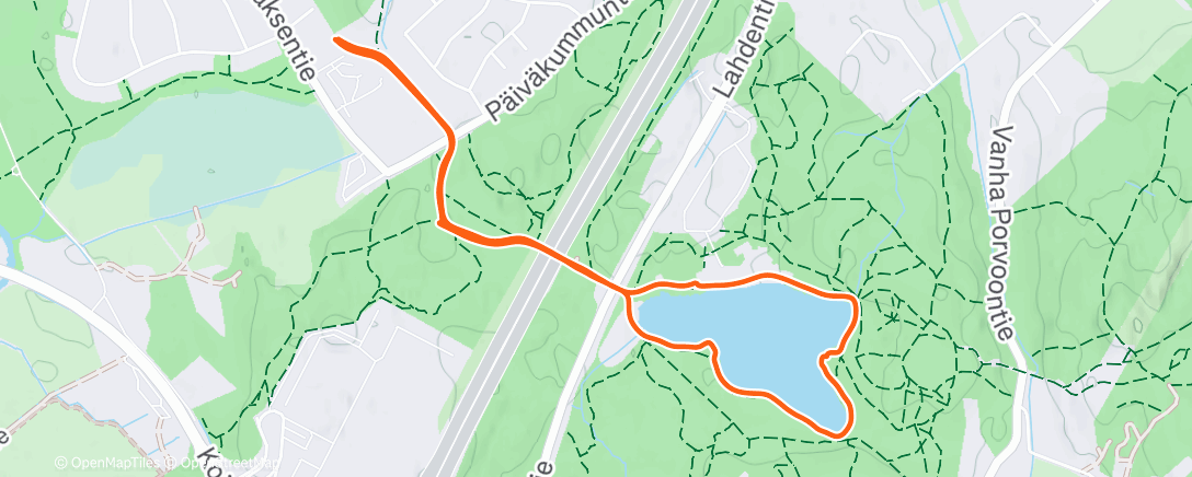 Map of the activity, Morning Walk