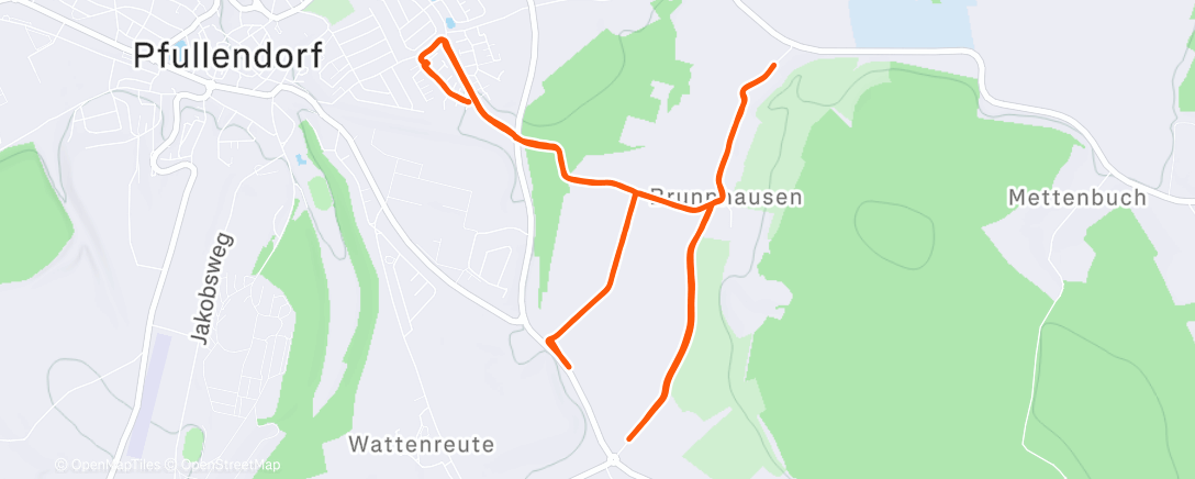 Map of the activity, Lunch Run