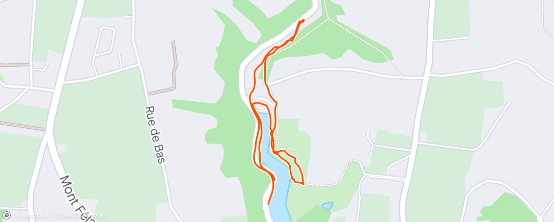 Map of the activity, Walking Dash