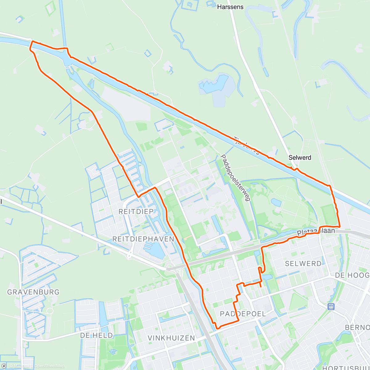 Map of the activity, Genieten buiten de stad 🚶‍♂️