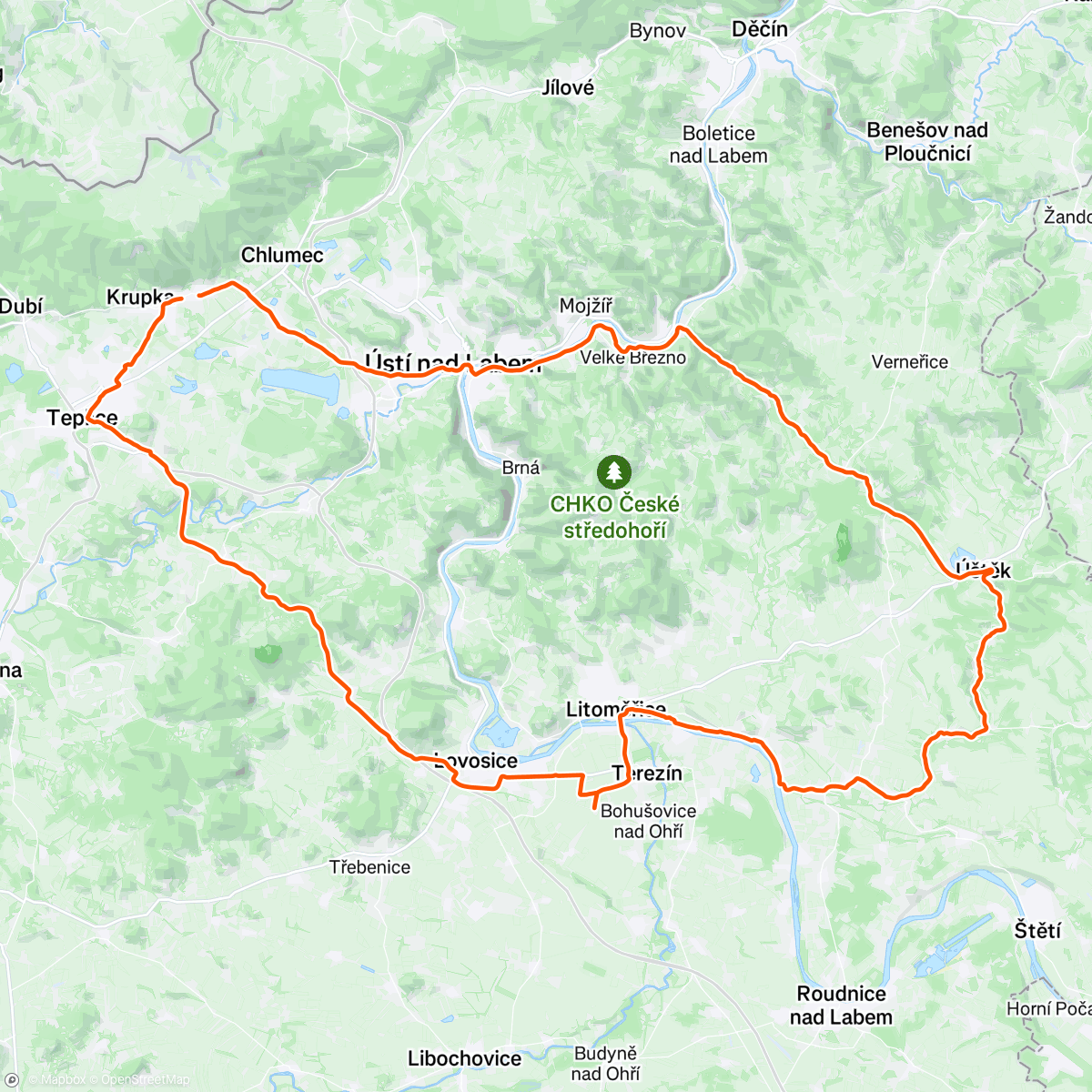Map of the activity, České středohoří 💯