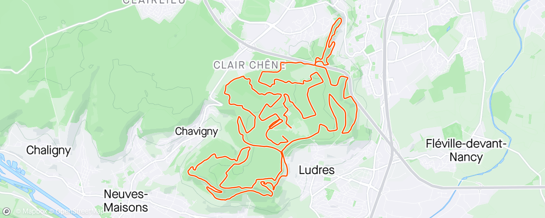 Map of the activity, Sortie VTT à ludres