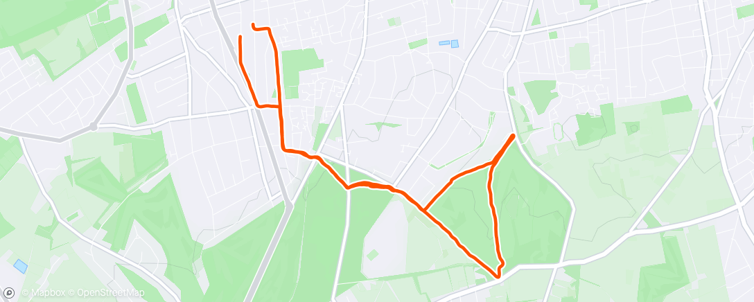 Map of the activity, Morning Run with the Crew