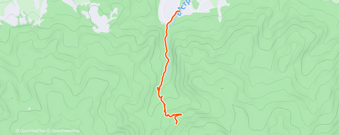 Map of the activity, Afternoon Hike
