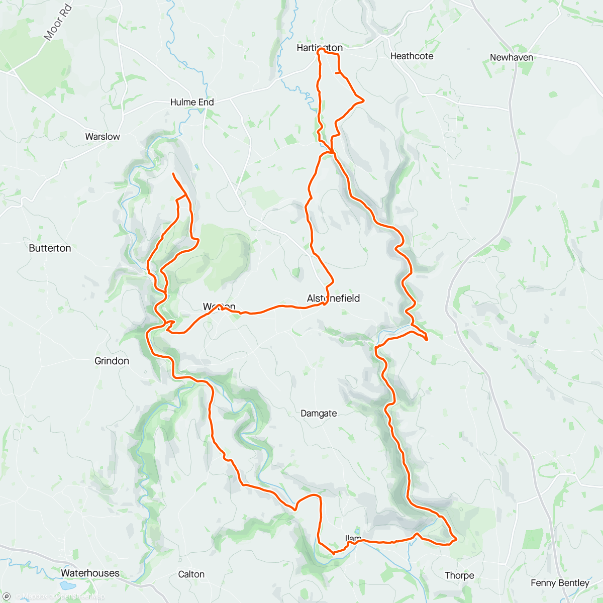 Map of the activity, Marathon distance hike!!
