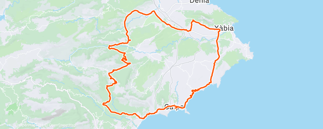 Map of the activity, Sortie vélo le matin