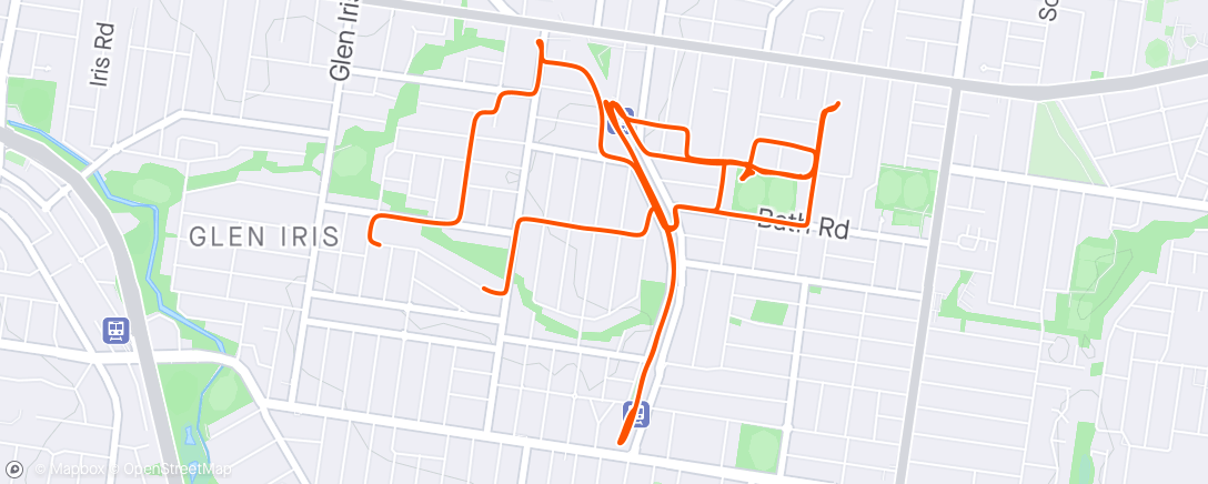 Map of the activity, E-bike lesson LBOYB