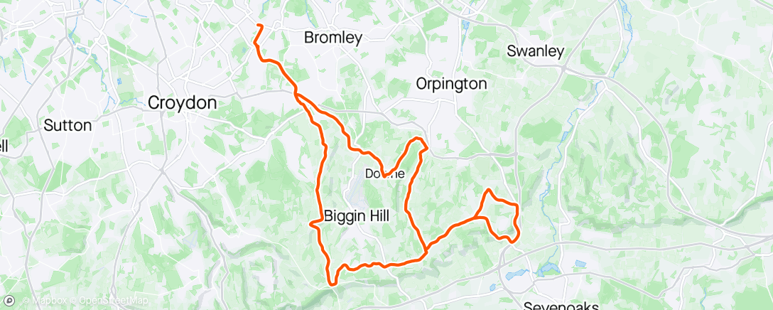 Map of the activity, Chilled bike ride with friends