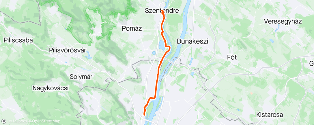 Map of the activity, Családos Szentendre