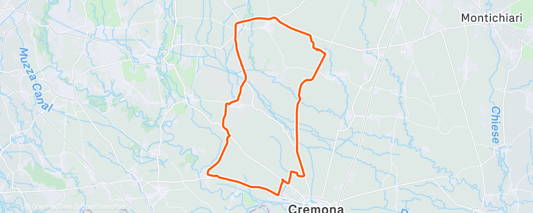 Карта физической активности (Pedalata dell'ora di pranzo)