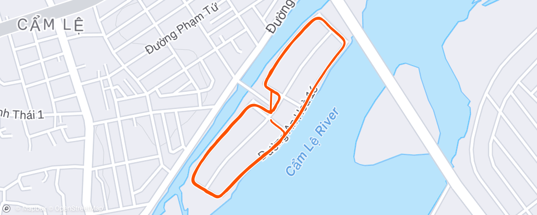 Map of the activity, Afternoon Run