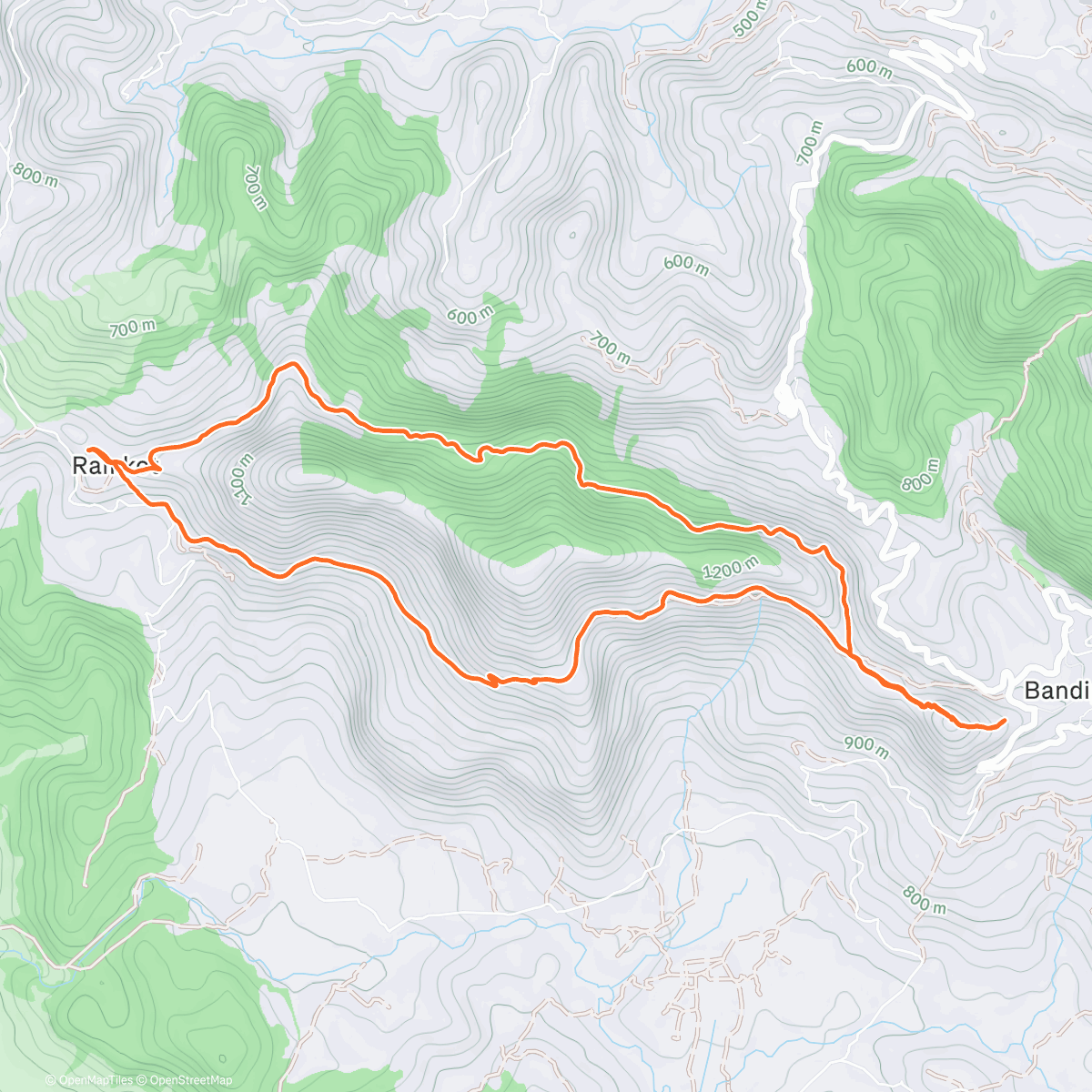 Map of the activity, Middagwandeling