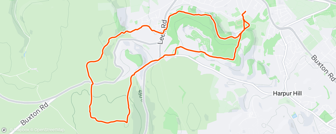 Map of the activity, Evening Trail Run