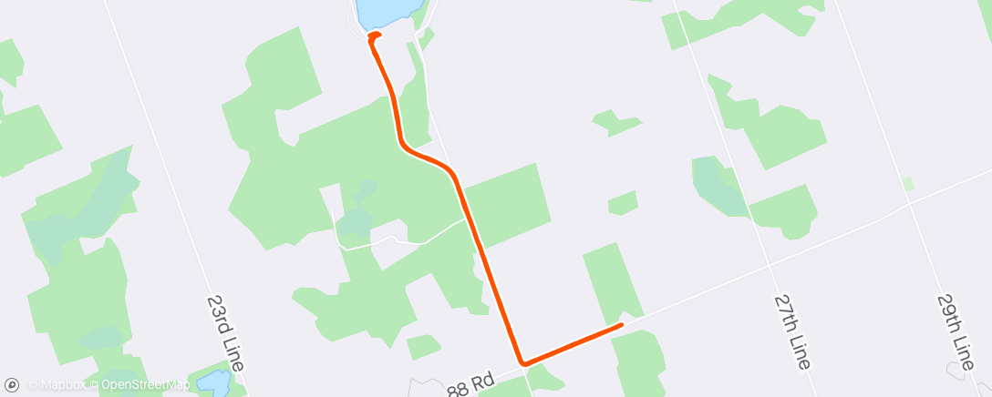 Map of the activity, Lunch Run