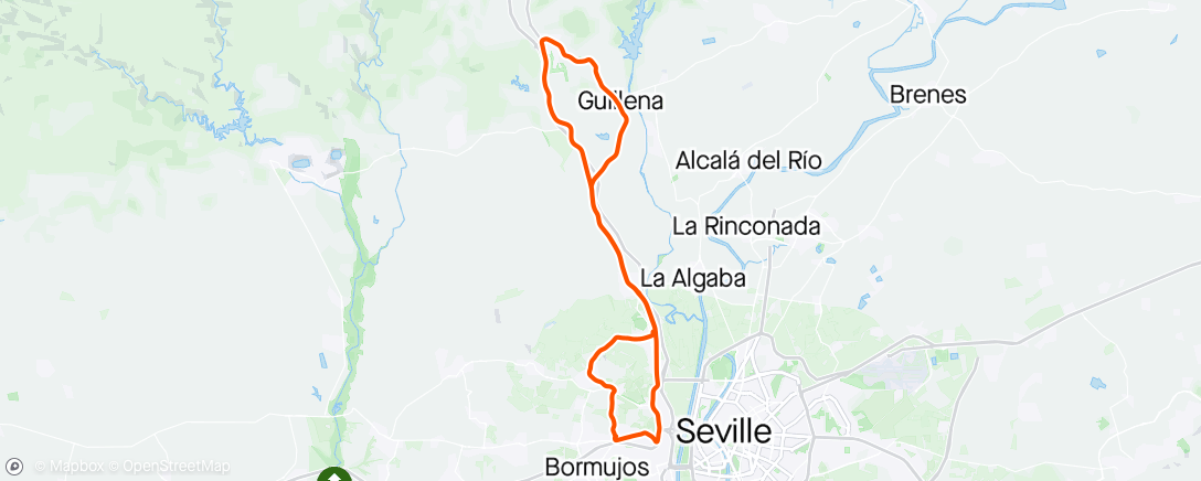 Map of the activity, Guillena - Pajanosas